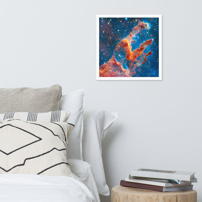 Framed James Webb Space Telescope Wonders: Pillars of Creation - Lustrous Photo Poster Print - Various Sizes
