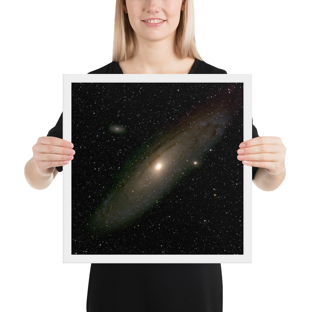 Andromeda Galaxy Unveiled: Premium Framed Astrophotography Luster Print