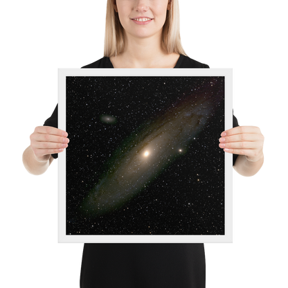 Andromeda Galaxy Unveiled: Premium Framed Astrophotography Luster Print