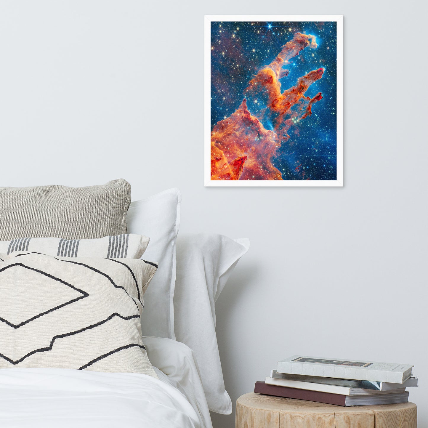 Framed James Webb Space Telescope Wonders: Pillars of Creation - Lustrous Photo Poster Print - Various Sizes