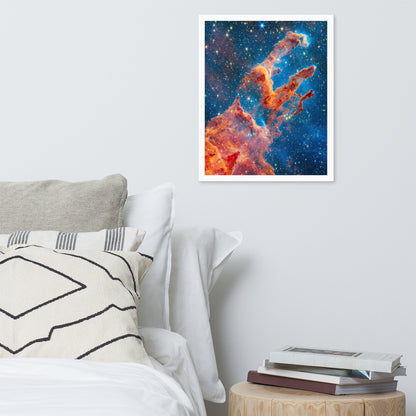 Framed James Webb Space Telescope Wonders: Pillars of Creation - Lustrous Photo Poster Print - Various Sizes