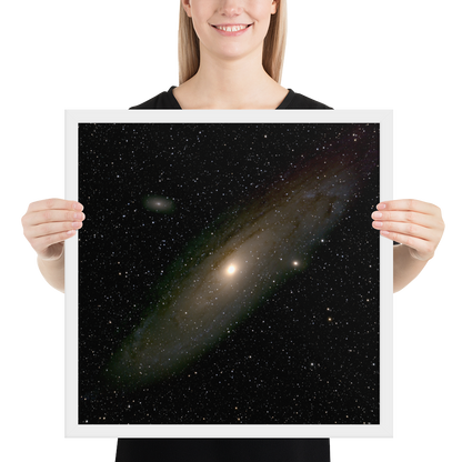 Andromeda Galaxy Unveiled: Premium Framed Astrophotography Luster Print