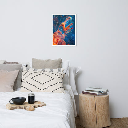 Framed James Webb Space Telescope Wonders: Pillars of Creation - Lustrous Photo Poster Print - Various Sizes