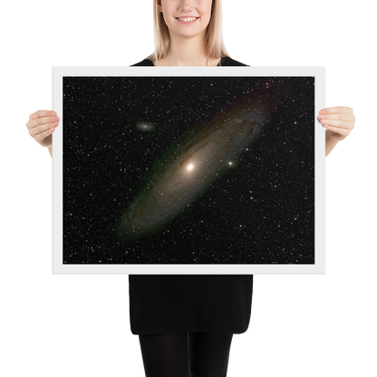 Andromeda Galaxy Unveiled: Premium Framed Astrophotography Luster Print