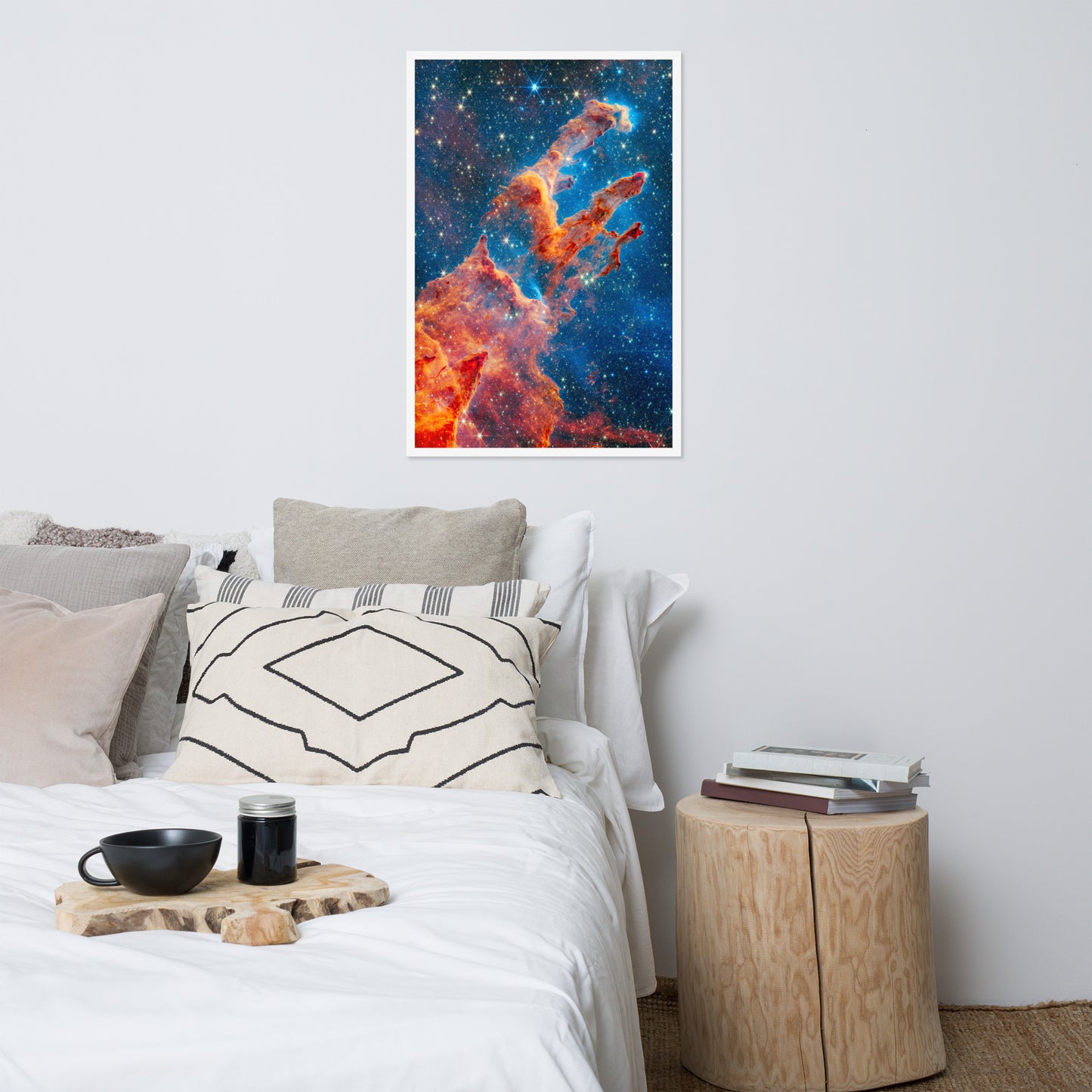 Framed James Webb Space Telescope Wonders: Pillars of Creation - Lustrous Photo Poster Print - Various Sizes