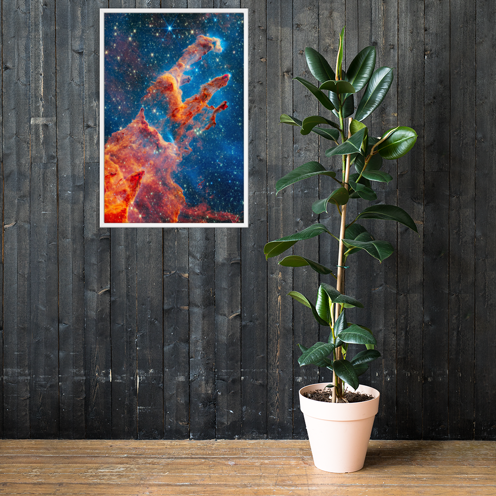 Framed James Webb Space Telescope Wonders: Pillars of Creation - Lustrous Photo Poster Print - Various Sizes
