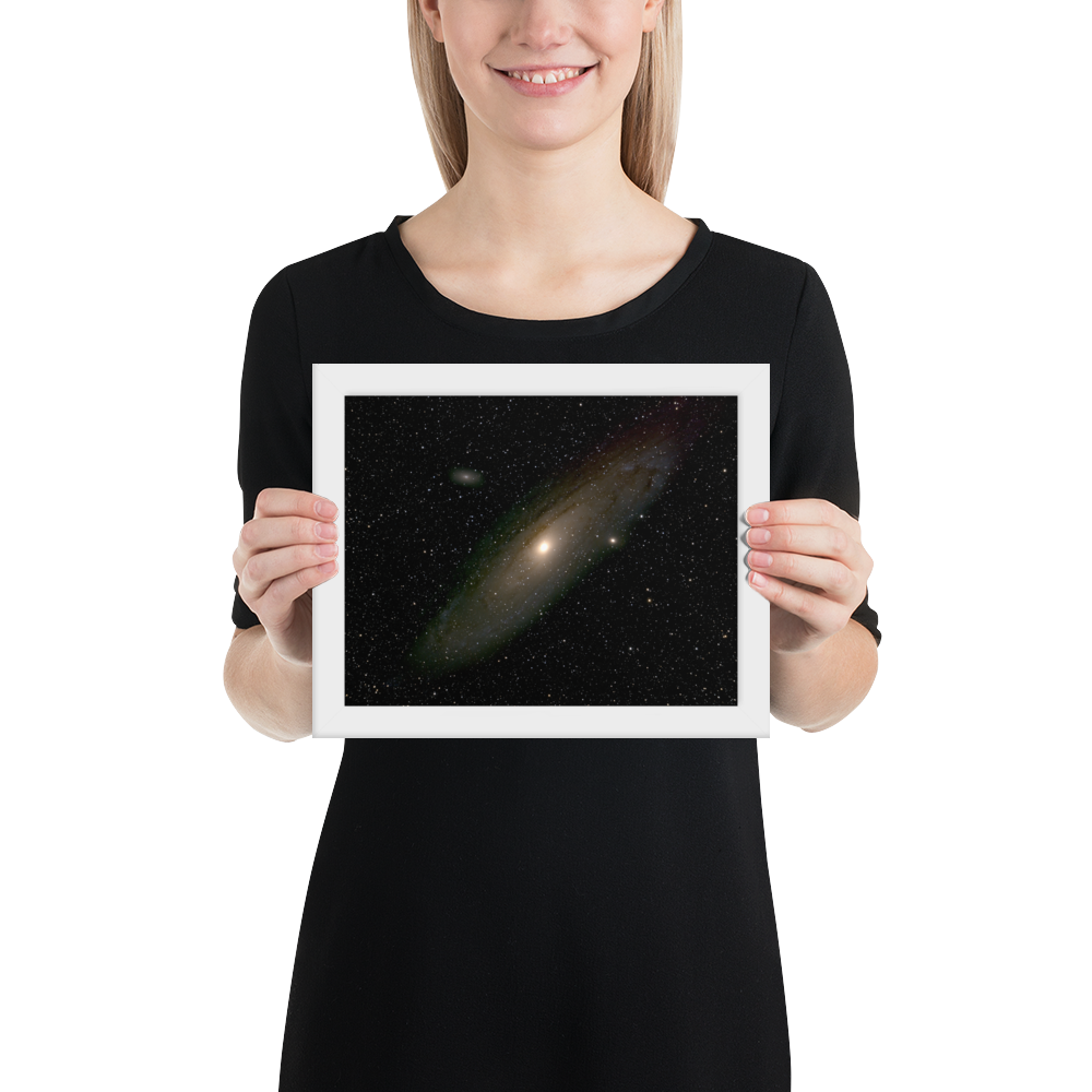 Andromeda Galaxy Unveiled: Premium Framed Astrophotography Luster Print