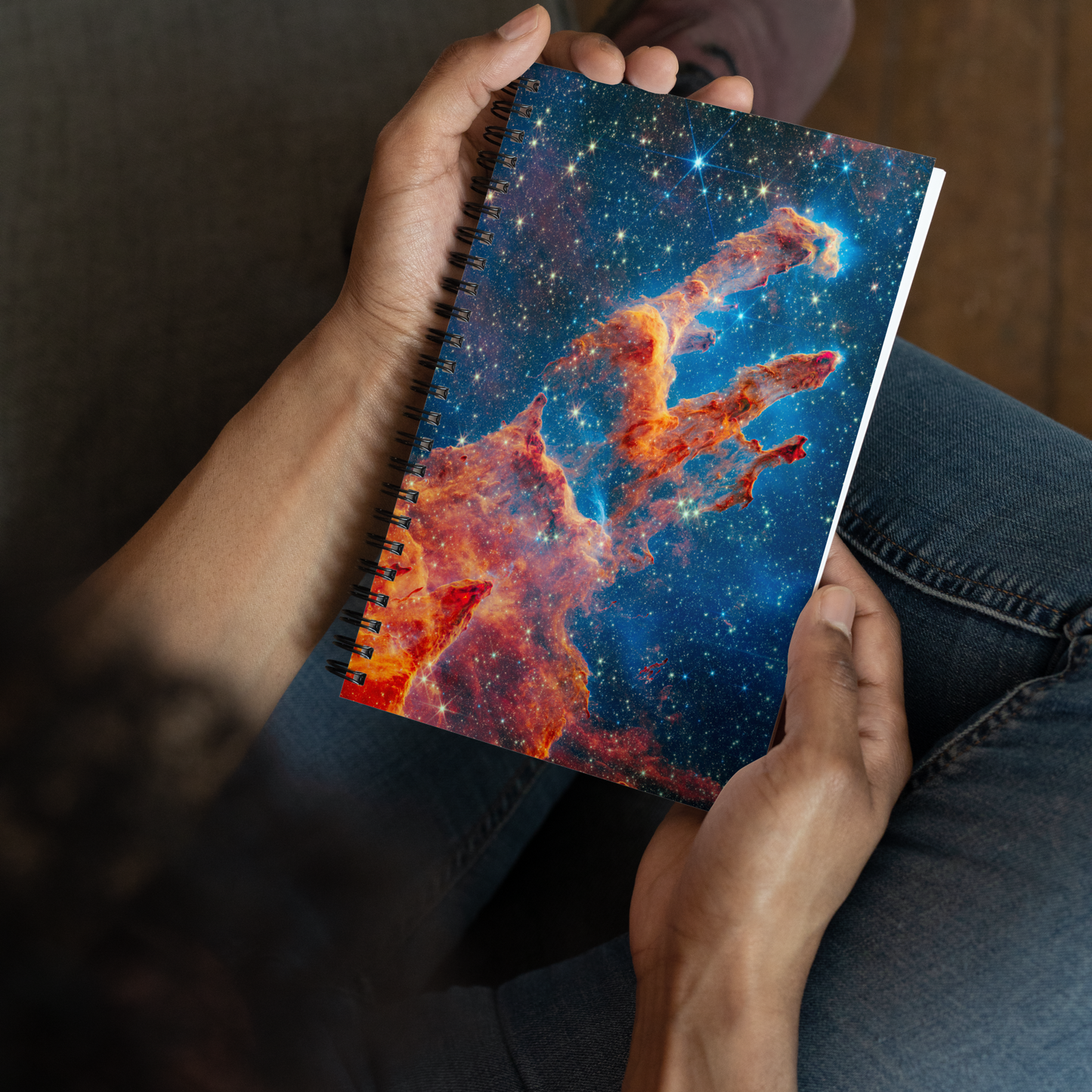 Galactic Harmony Spiral Notebook - Pillars of Creation Edition