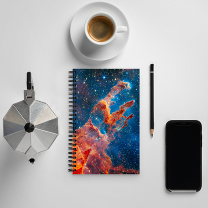 Galactic Harmony Spiral Notebook - Pillars of Creation Edition