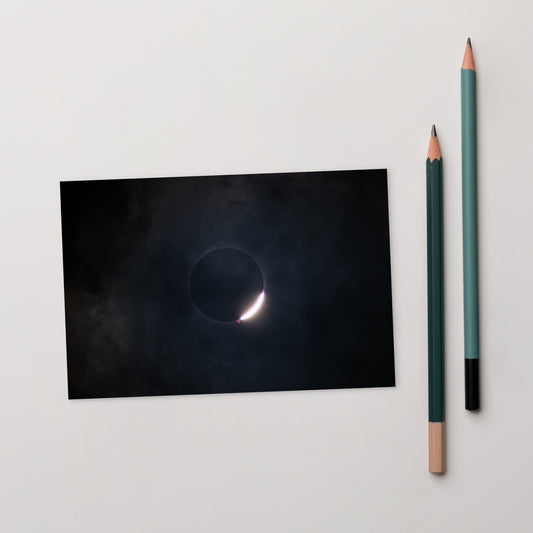 2024 Solar Eclipse Diamond Ring Postcard - Share Cosmic Wonders with Loved Ones Near and Far 🌞🌙