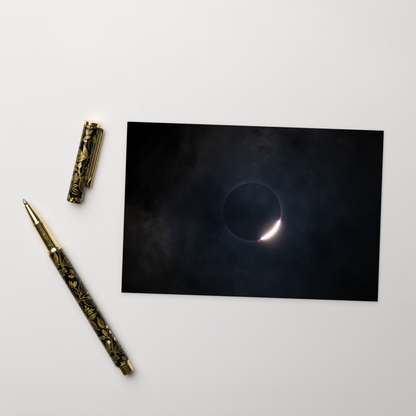 2024 Solar Eclipse Diamond Ring Postcard - Share Cosmic Wonders with Loved Ones Near and Far 🌞🌙