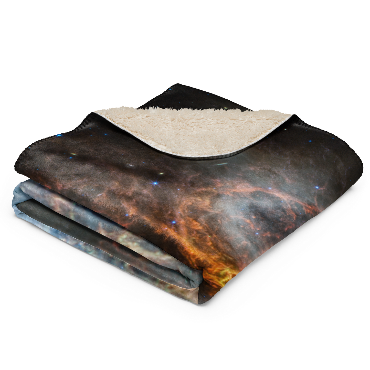 Crab Nebula from JWST Printed on a Sublimated Sherpa Blanket in Galactic Sizes