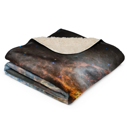 Crab Nebula from JWST Printed on a Sublimated Sherpa Blanket in Galactic Sizes