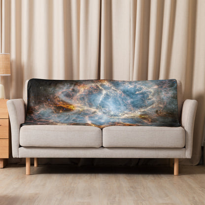 Crab Nebula from JWST Printed on a Sublimated Sherpa Blanket in Galactic Sizes