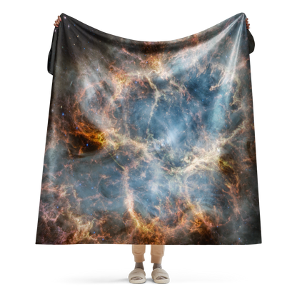 Crab Nebula from JWST Printed on a Sublimated Sherpa Blanket in Galactic Sizes