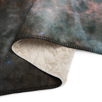 Crab Nebula from JWST Printed on a Sublimated Sherpa Blanket in Galactic Sizes