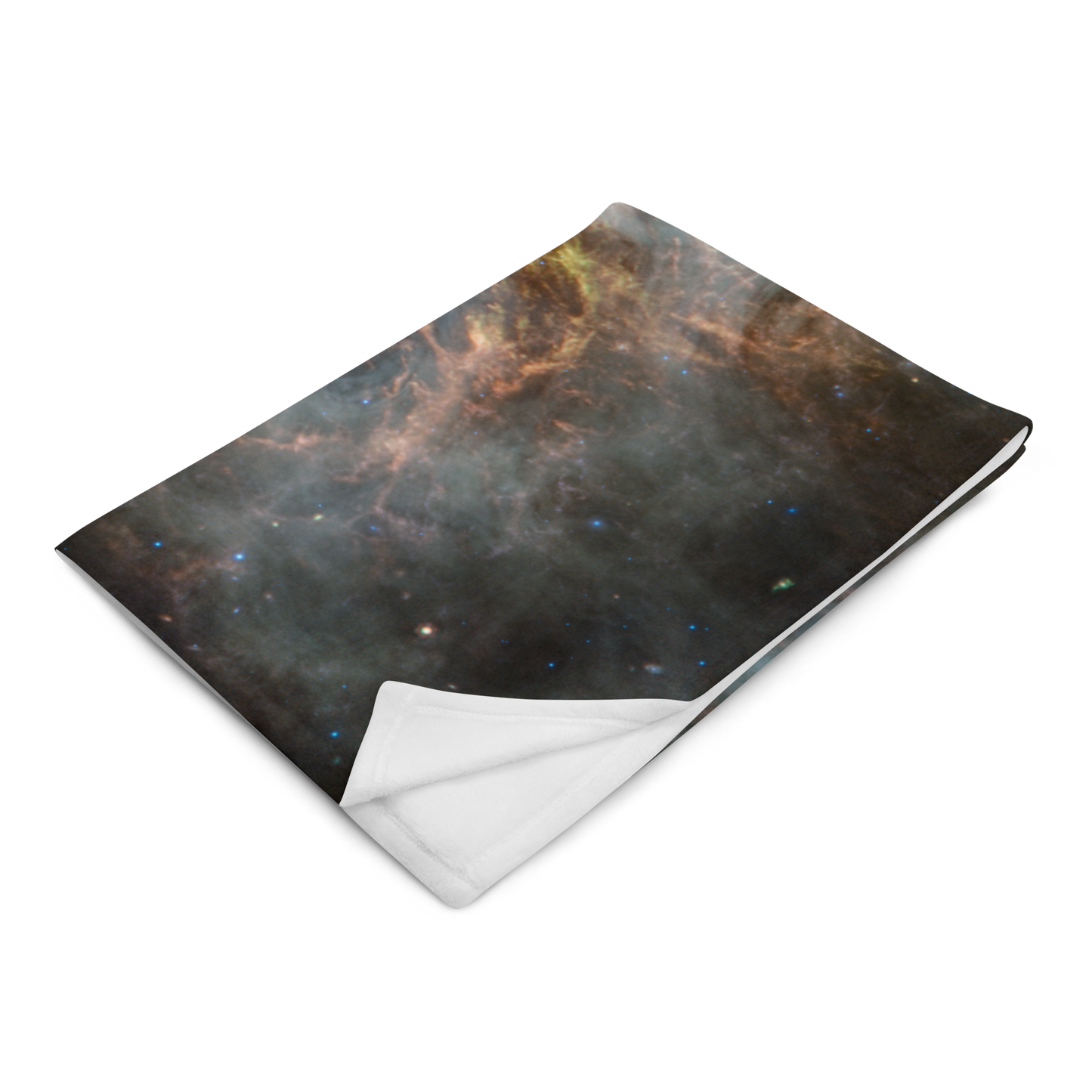 Crab Nebula from JWST Printed on a Throw Blanket in Galactic Sizes