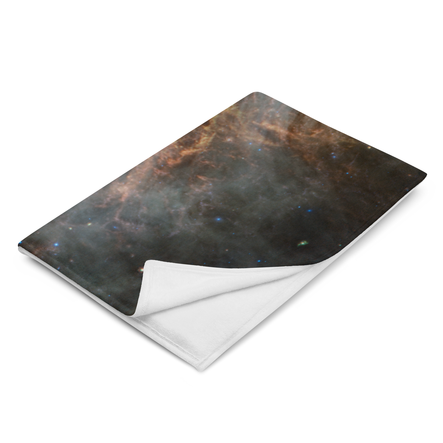 Crab Nebula from JWST Printed on a Throw Blanket in Galactic Sizes
