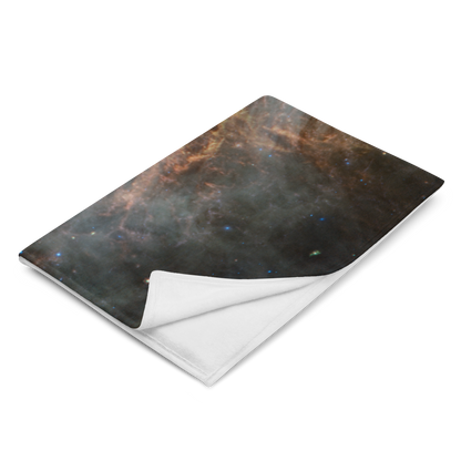 Crab Nebula from JWST Printed on a Throw Blanket in Galactic Sizes